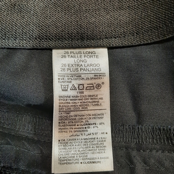 NWT Old Navy High Waisted Pull on Pants 26 Plus Long Black - Picture 10 of 11